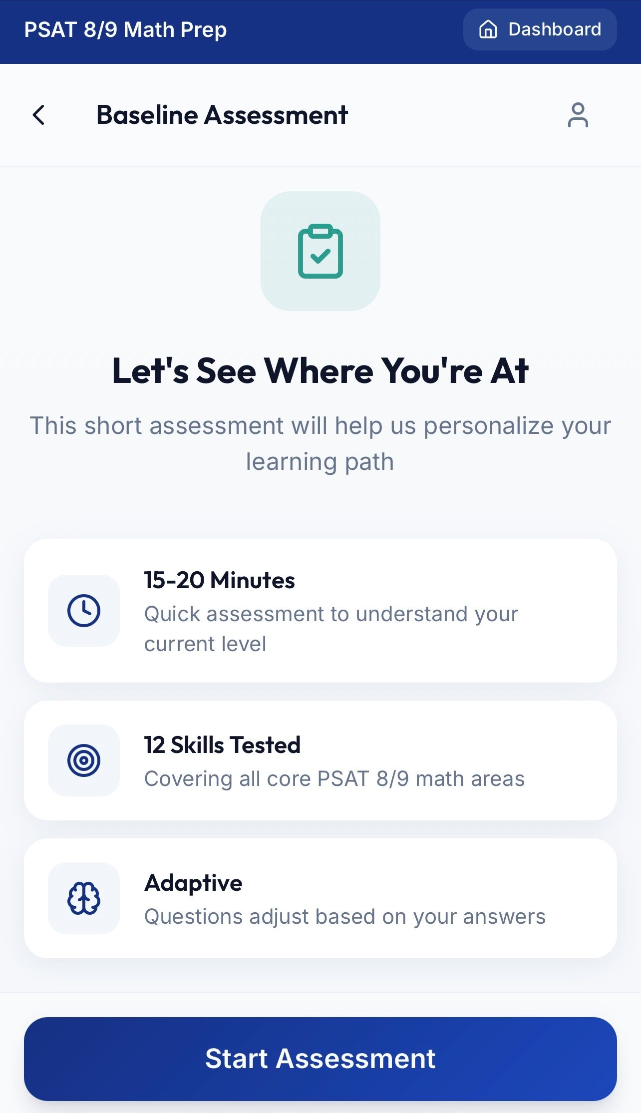 Baseline assessment overview